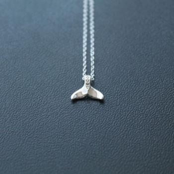 Collar Cola de Ballena de Plata con circonita Cúbica