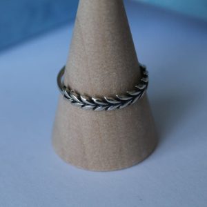 anillo espiga de trigo de plata 925