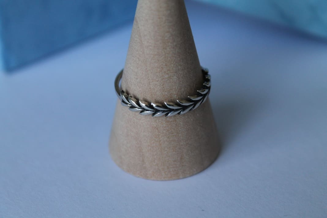anillo espiga de trigo de plata 925