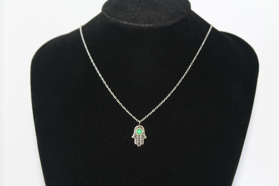 Collar Mano de Fátima de plata 925 - Imagen 2