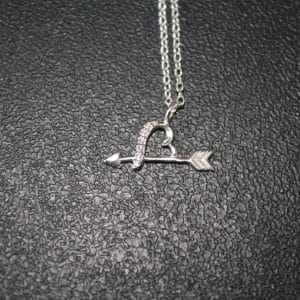 Collar de Corazón y Flecha en Plata 925 con Circonitas