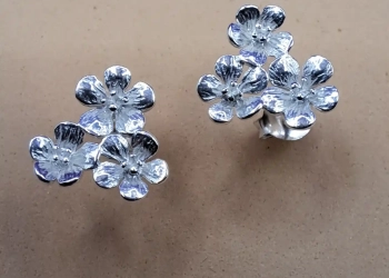 Aros de Flores de Plata 925