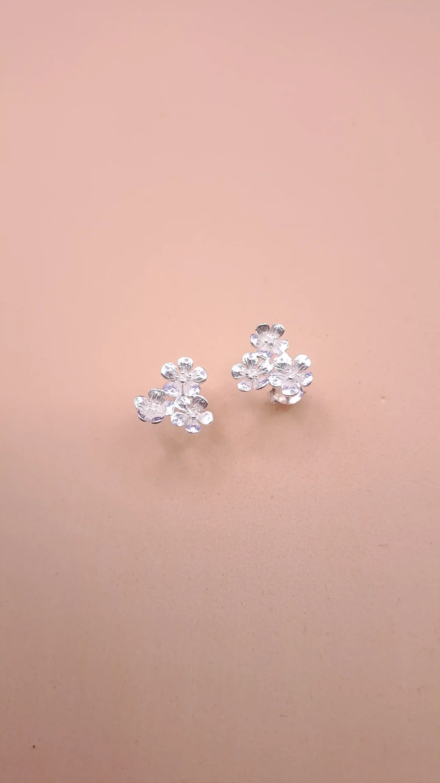 Aros de Flores de Plata 925 - Imagen 2