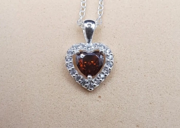 Collar de Corazón Plata 925 con Circonitas