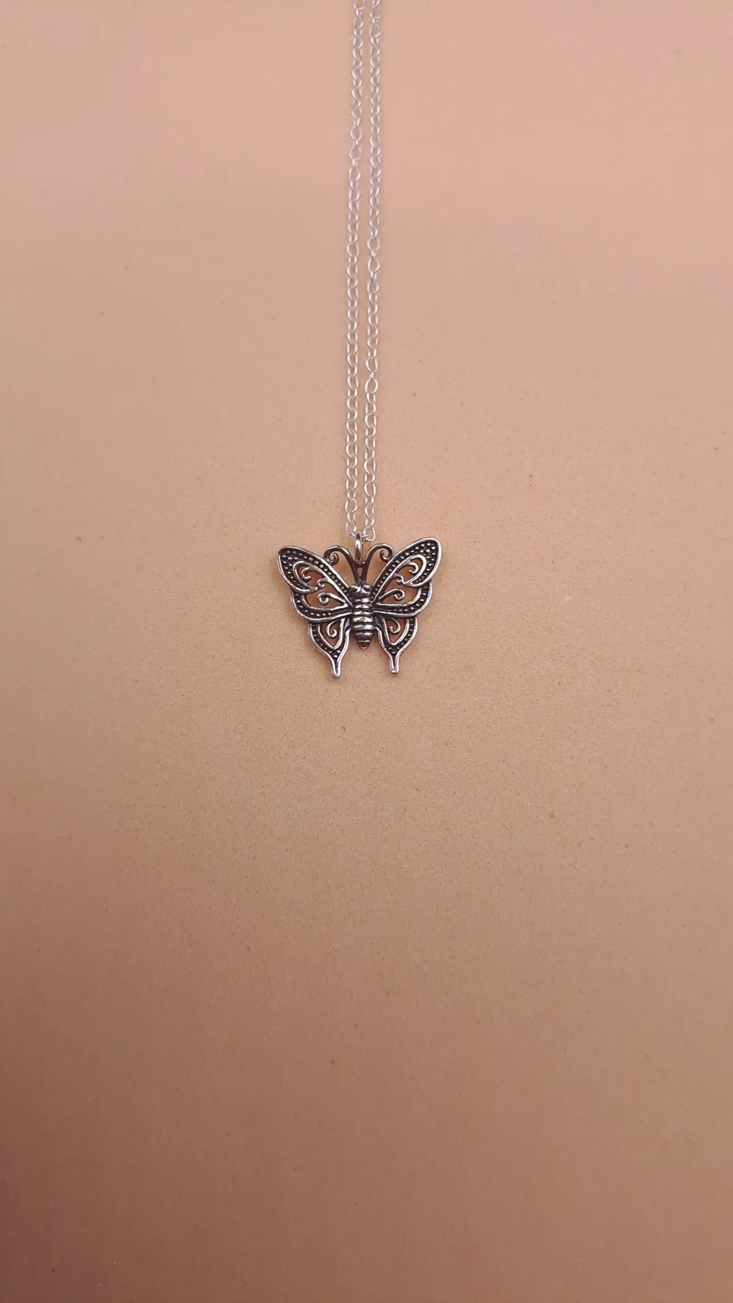 Collar de Mariposa de Plata 925 - Imagen 2