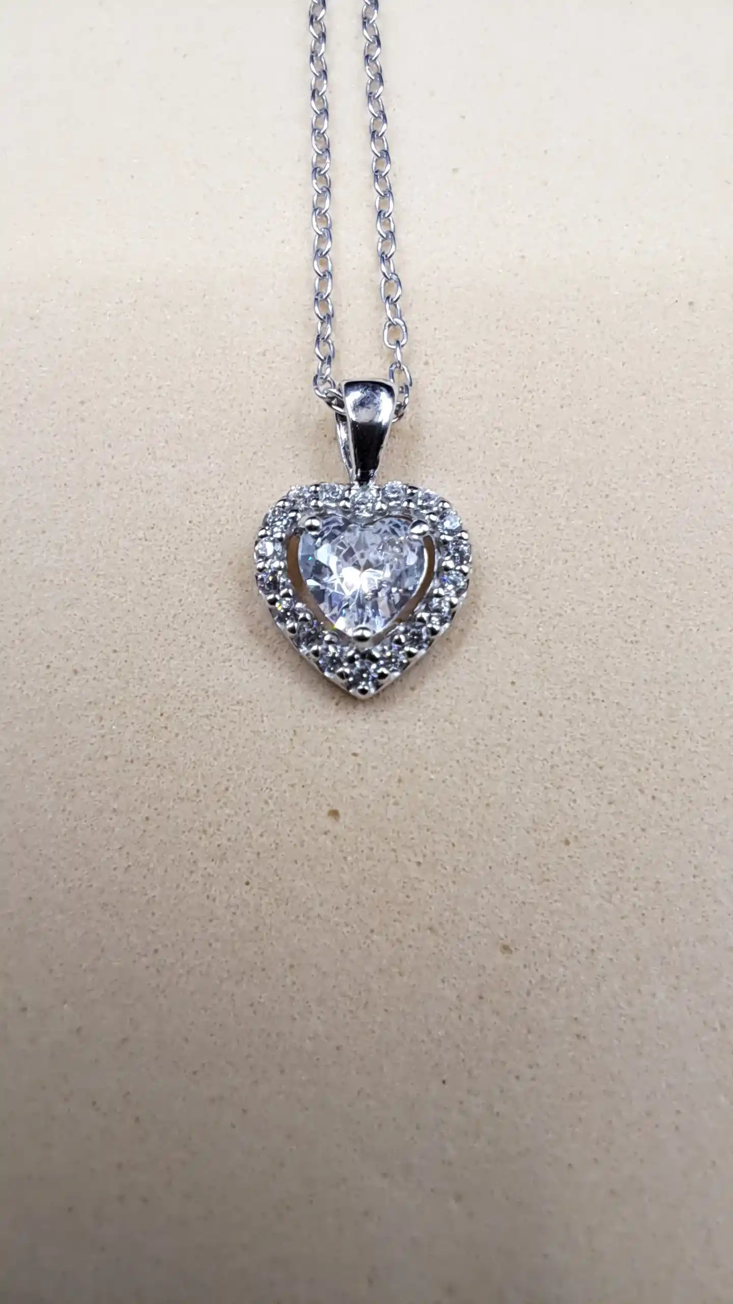 Collar de Corazón Plata 925 con Circonitas - Imagen 3
