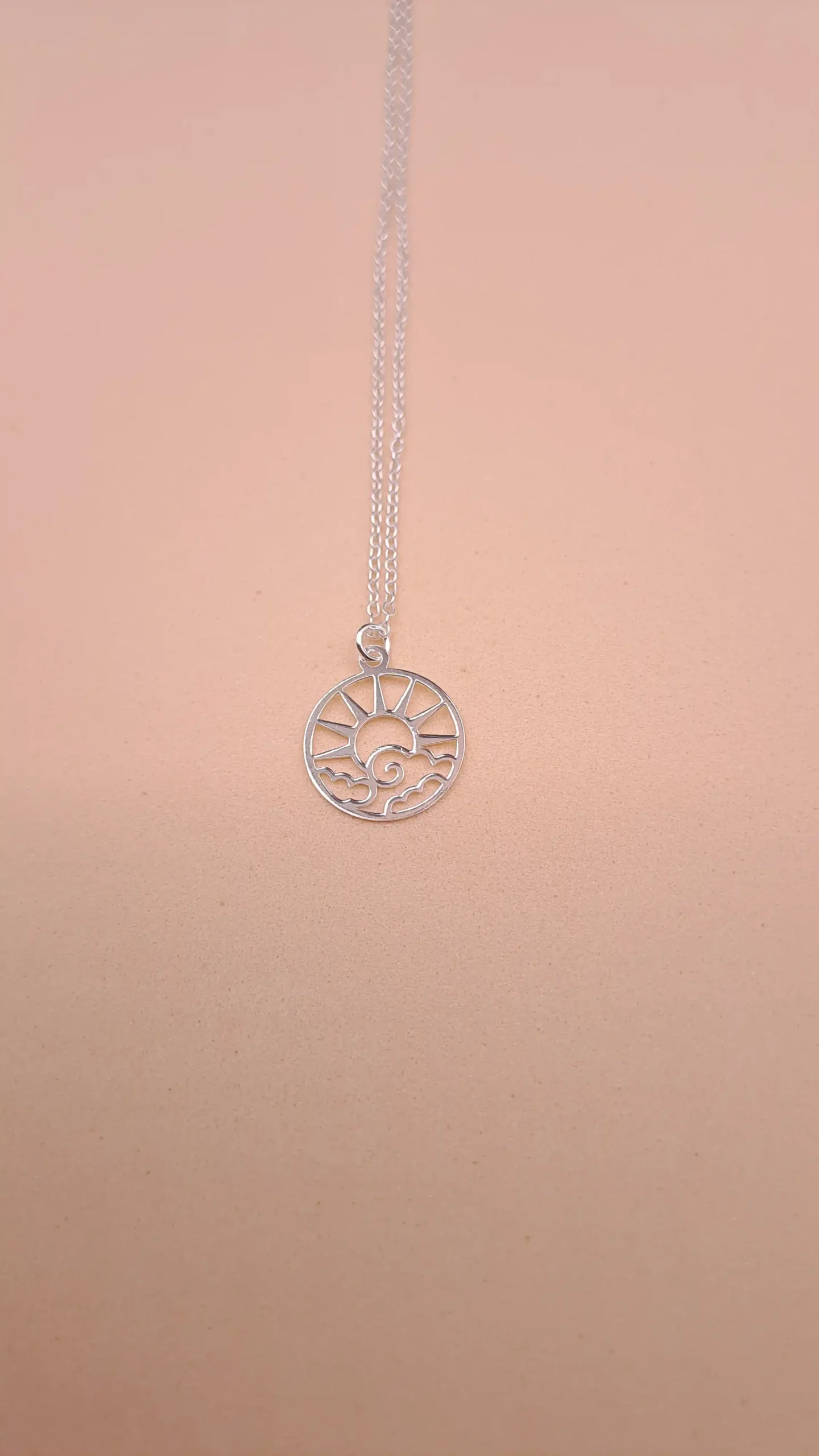 Collar de Nubes con Sol de Plata 925 - Imagen 2