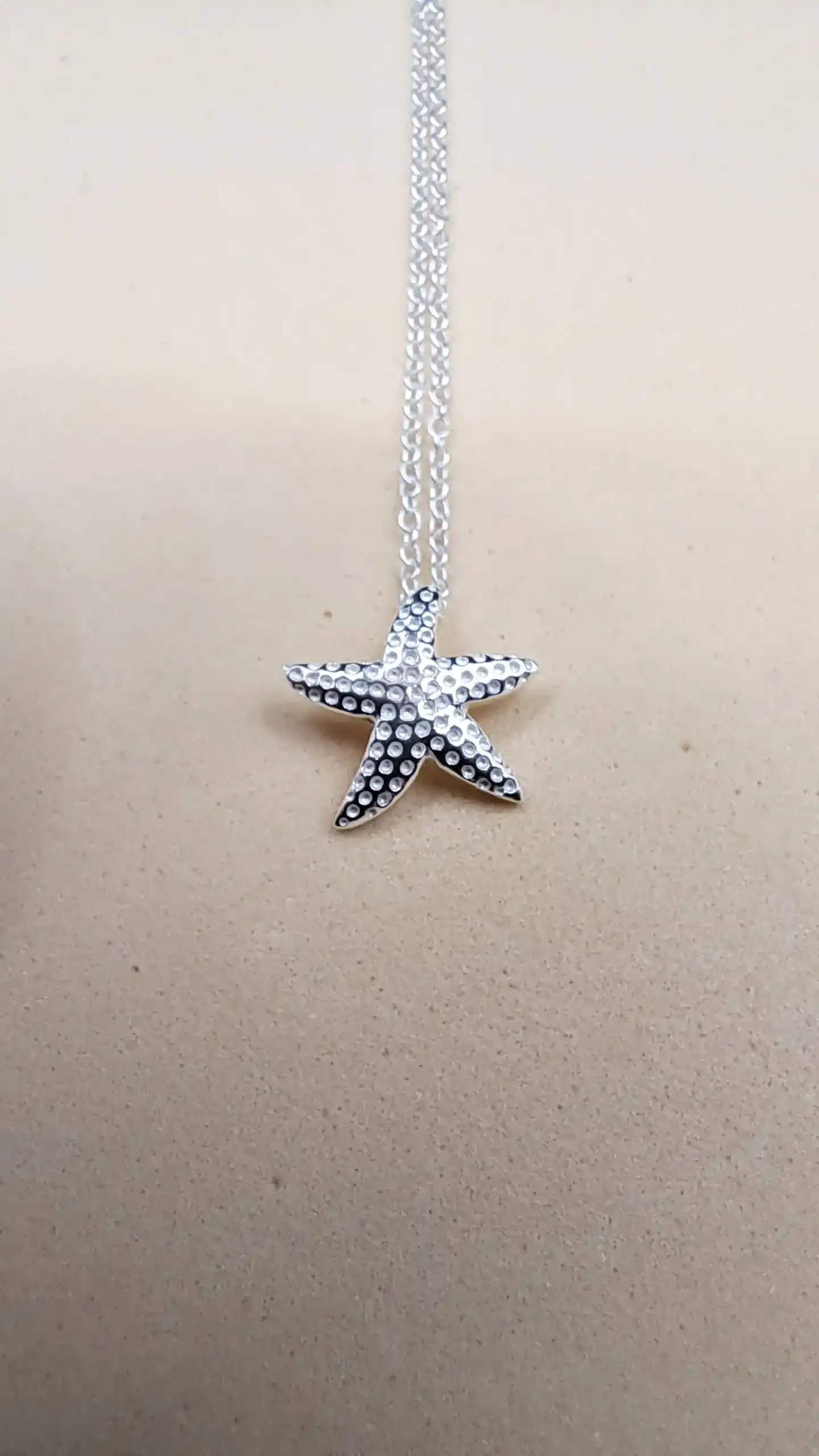collar estrella de mar plata 925